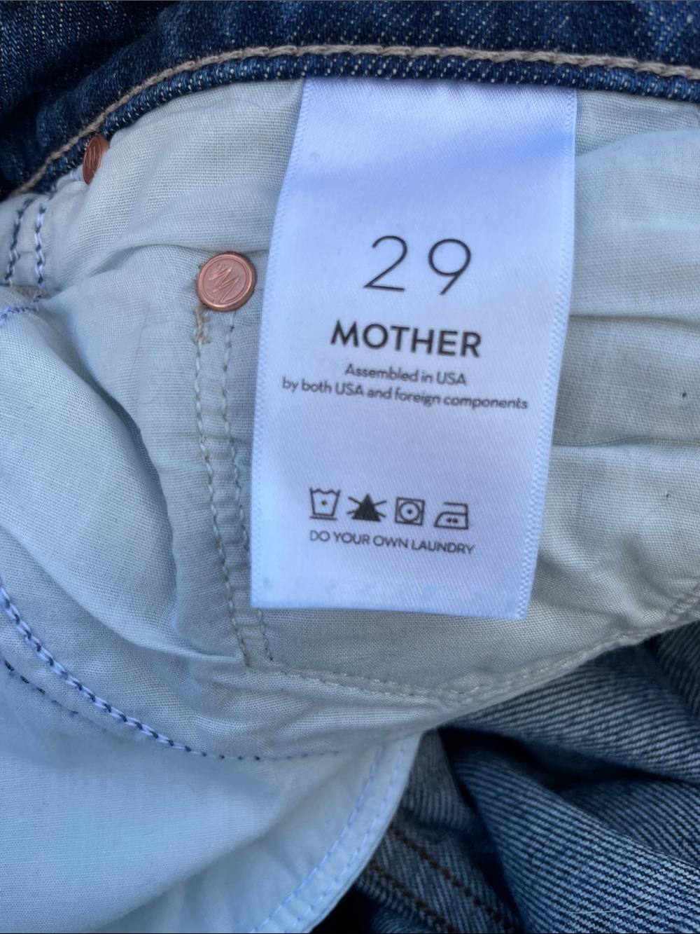 MOTHER *RAMBLER ZIP ANKLE MID RISE *DID YOU BRING ME ANYTHING *SIZE 29 *NWT 268. - Picture 8 of 12